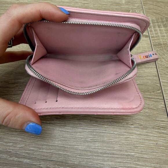Louis Vuitton Pink Leather New Wave Compact Wallet - Picture 7 of 8